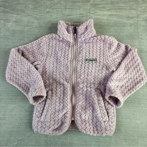 Columbia Girls XXS Lavender Purple Textured High Pile Fleece Full Zip Jacket